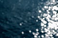 Bokeh effect.The bokeh of the lens from the surface of the water shimmering in the sunlight. The reflections create a pattern of