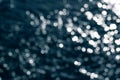 Bokeh effect.The bokeh of the lens from the surface of the water shimmering in the sunlight. The reflections create a pattern of Royalty Free Stock Photo