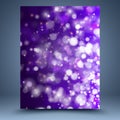 Purple and white bokeh abstract background