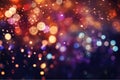 Bokeh fireworks lighting up the night sky, AI Generative