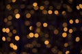Bokeh golden blurred background. Abstract creative yellow bokeh background