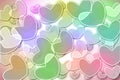 Bokeh heart colorful background.