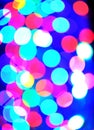 Bokeh of Light. Defocused light with blue background.