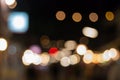 The Bokeh from light at night walking street Royalty Free Stock Photo