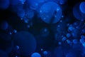 bokeh light overlay blur neon glow blue circles Royalty Free Stock Photo