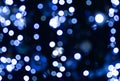 Bokeh lights background. Abstract blue background with soft blur bokeh light effect Royalty Free Stock Photo