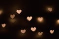 Bokeh lights, heart shapes Royalty Free Stock Photo