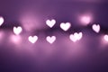 Bokeh lights, heart shapes