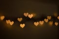 Bokeh lights, heart shapes Royalty Free Stock Photo