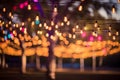 Bokeh lights in an outdoor festival Royalty Free Stock Photo