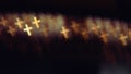 Bokeh lights shaped like crosses Royalty Free Stock Photo