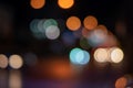 Bokeh lights on the streets of the capital Royalty Free Stock Photo