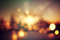 bokeh nature morning sun.generative ai Royalty Free Stock Photo