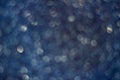 Bokeh new year background winter abstraction blue color round spots