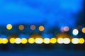 Bokeh of Night City Lights - Abstract Blurred Background Royalty Free Stock Photo