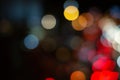 Bokeh night light on the avenue Light night at city blue bokeh sky festival abstract background blur lens flare reflection Royalty Free Stock Photo