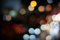 Bokeh night light on the avenue Light night at city blue bokeh sky festival abstract background blur lens flare reflection Royalty Free Stock Photo