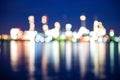 Bokeh of oil refinery. Bokeh background