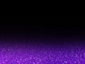 Bokeh purple glittering light shine on black, purple sparkling luxury grand bright for background cosmetics advertising, deluxe Royalty Free Stock Photo