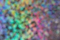 Bokeh rainbow abstract background with stripes glitch lines.