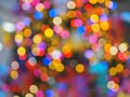 Bokeh from shooting table tennis lights colorful lighting, blue red green orange black white yellow color blurred of background, Royalty Free Stock Photo