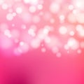 Bokeh silver and white Sparkling Lights Festive pink background Royalty Free Stock Photo