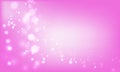 Bokeh soft pastel pink background with blurred golden lights. Royalty Free Stock Photo