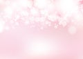 Bokeh soft pink decoration abstract background, celebration, holiday pastel luxury vector illustration Royalty Free Stock Photo