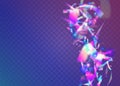 Bokeh Tinsel. Disco Burst. Flying Art. Metal Vaporwave Serpentin Royalty Free Stock Photo