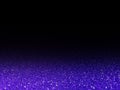 Bokeh violet glittering light shine on black, violet sparkling luxury grand bright for background cosmetics advertising, deluxe Royalty Free Stock Photo