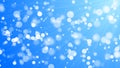 Bokeh - white circles, blue background