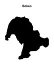 Bokeo outline map Royalty Free Stock Photo