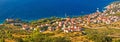 Bol on Brac island panoramic aerial view, Dalmatia, Croatia Royalty Free Stock Photo