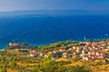 Bol on Brac island panoramic aerial view Royalty Free Stock Photo