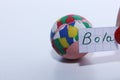 Bola word in Spanish for Ball in English Royalty Free Stock Photo