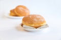 Bolas de Berlim, Berliner or donuts filled with egg jam, a very popular dessert in Portuguese pastry shops