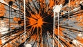 Orange Black and Gray Paint Splatter Explosion Abstract Background Royalty Free Stock Photo