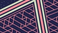 Bold abstract geometric pattern in retro color palette, vector design Generative AI Royalty Free Stock Photo