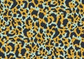 Bold abstracted leopard skin seamless pattern design. Jaguar, leopard, cheetah, panther animal print. Seamless camouflage Royalty Free Stock Photo