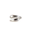 Bold Adjustable Silver Ring on white background