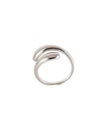 Bold Adjustable Silver Ring on white background