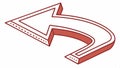 Bold arrow pointing back, reverse symbol, return arrow, backward direction, go back icon vector design Generative Generative AI