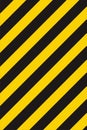 Warning Bold Stripes Yellow and Black Hazard Background Royalty Free Stock Photo