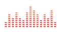 Bold Audio Equalizer: Red Sound Spectrum Vector Art, vector design Generative AI Royalty Free Stock Photo