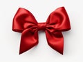 Bold & Beautiful: A Vibrant Red Bow Steals the Show on a Crisp White Canvas