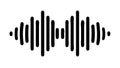 Bold Black Audio Waveform Bars, vector design Generative AI Royalty Free Stock Photo