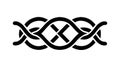 Bold Black Celtic Knot Style Decorative Border, vector design Generative AI Royalty Free Stock Photo