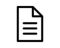 Bold black document icon, perfect for website design, app interfaces, or presentations needing a simple, modern file symbol.