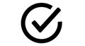 Simple approved check icon graphic element Royalty Free Stock Photo
