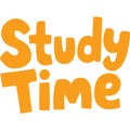 Bold Black Study Time Text Graphic Royalty Free Stock Photo